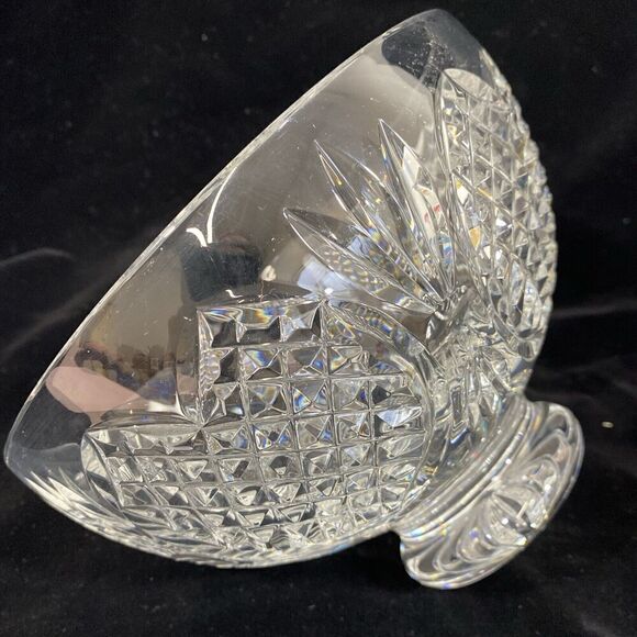 WATERFORD CRYSTAL WEDDING HEIRLOOM 8" FOOTED BOWL HEARTS & DIAMONDS IRELAND - Picture 7 of 10